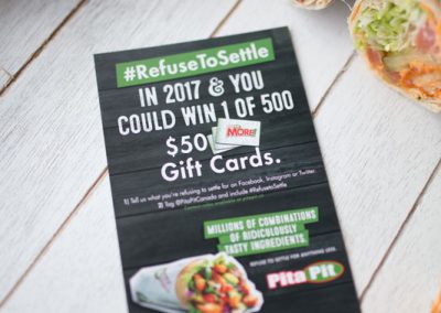 Pita Pit Canada Refuse to Settle promotion